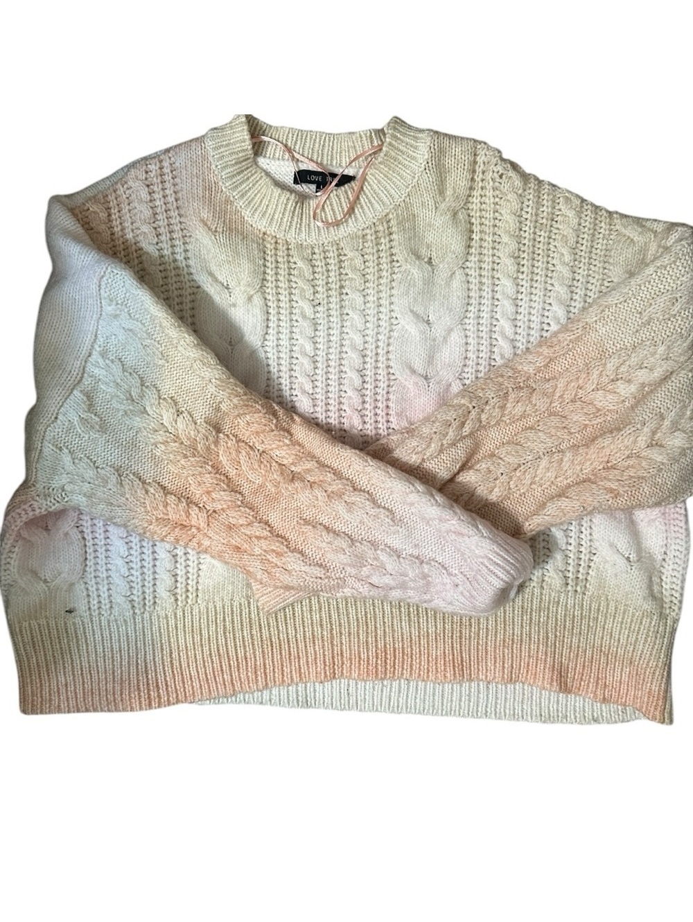 pink ombre crop sweater
